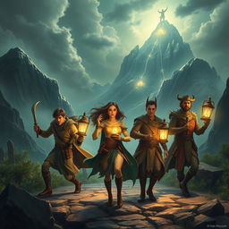 In the mystical land of Bilangan, where numbers dance and formulas sing, five unique algorithms personified as realistic characters embark on an epic journey