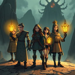 In the mystical realm of Bilangan, where numbers dance and formulas sing, five unique algorithms take form as realistic characters: 1