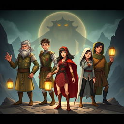 In the mystical realm of Bilangan, where numbers dance and formulas sing, five unique algorithms take form as realistic characters: 1