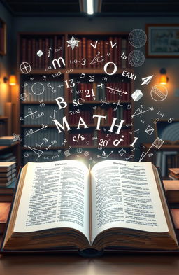 A beautifully detailed scene illustrating the concept of 'dictionary math