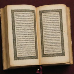 A sacred Qur'an, its pages blank as if the holy text has vanished, leaving an air of mystery and deep concern.