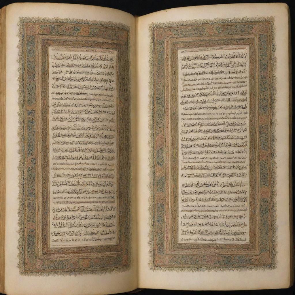 The sacred Qur'an, once filled with holy verses, now mysteriously blank, eliciting a profound sense of astonishment and unease.