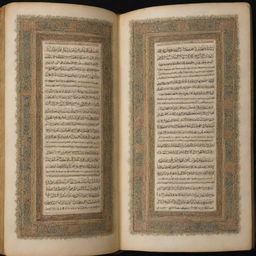 The sacred Qur'an, once filled with holy verses, now mysteriously blank, eliciting a profound sense of astonishment and unease.