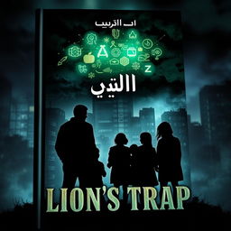 A captivating book cover for a story named "Lion's Trap"