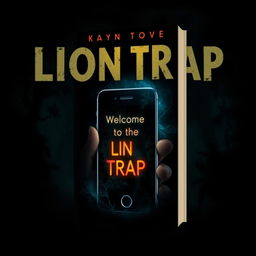 A captivating book cover design for a story titled 'Lion Trap'