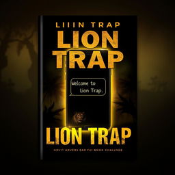 A captivating book cover design for a story titled 'Lion Trap'