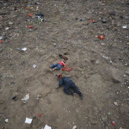 A heart-wrenching image capturing the grim reality of disaster aftermath, with bodies being discovered amidst the debris and rubble left behind by the devastating tsunami in Banda Aceh.