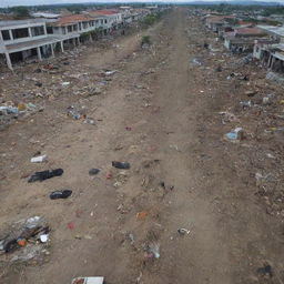 A deeply moving scene of the aftermath in Banda Aceh, showing the lifeless bodies of residents found in the middle of the streets amongst the wreckage caused by the tsunami.