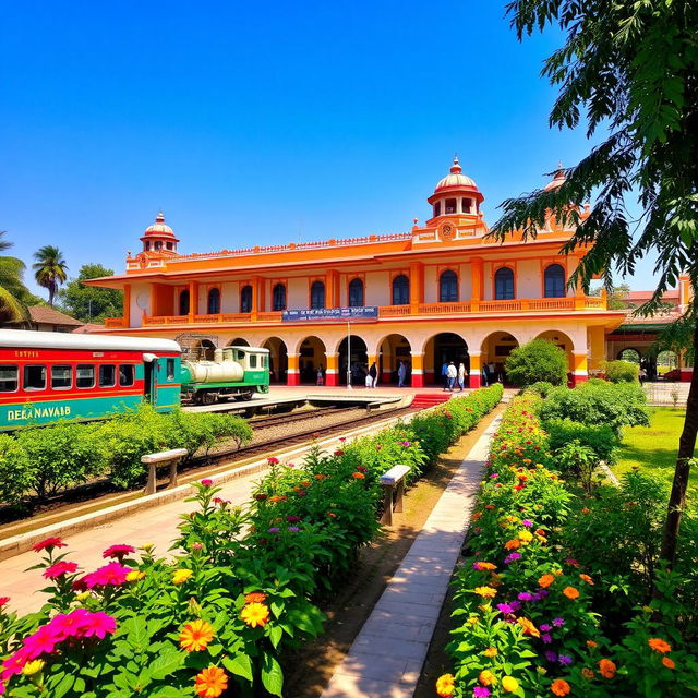 A picturesque view of Dera Nawab Railway Station, showcasing its unique architecture and design