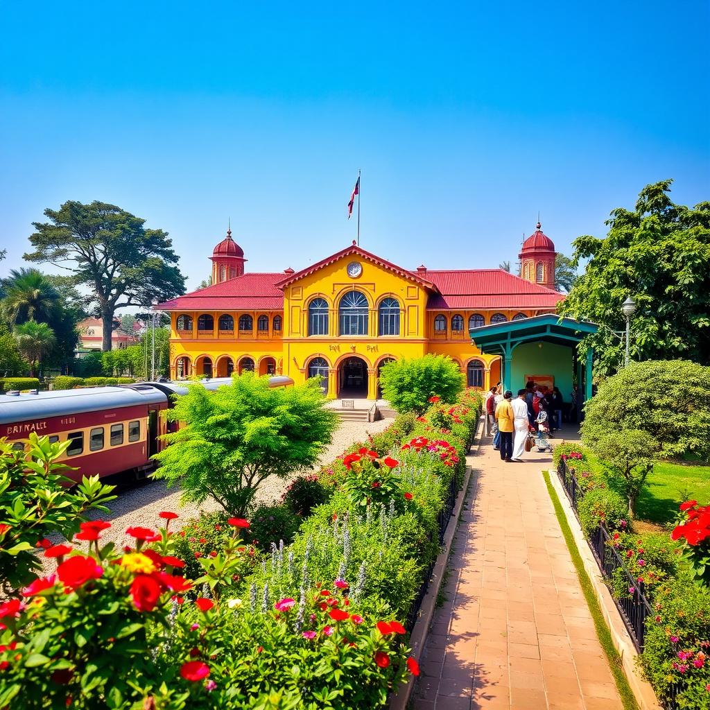 A picturesque view of Dera Nawab Railway Station, showcasing its unique architecture and design