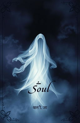 A mysterious and captivating book cover design for a novel titled 'रूह' by author कौशल यादव