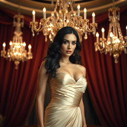A stunning portrait of Monica Bellucci, capturing her captivating beauty and elegance
