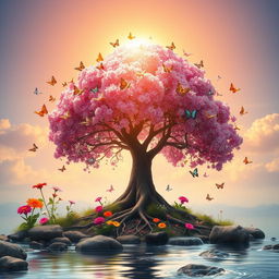 A captivating representation of personal growth and self-esteem without depicting a person