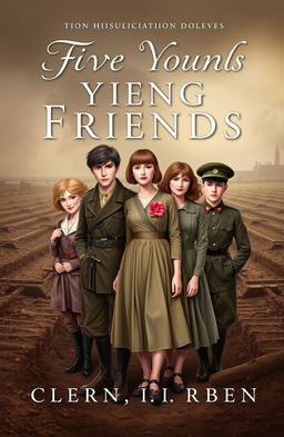 A historical novel cover depicting the story of five young friends during the First World War