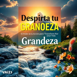 A visually engaging book cover for 'Despierta tu Grandeza: El Poder de la Acción para Transformar tu Vida