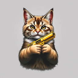 A realistic cat graphic on a t-shirt, featuring the cat with striking details and lifelike fur