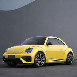 Futuristic concept design for a 2017 VW Beetle 1.8 Turbo, featuring innovative rim and spoiler designs, along with other unique accessories.