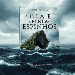 Capa de livro impactante para 'A Ilha de Espinhos'