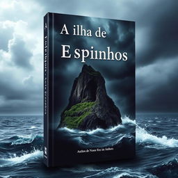 Capa de livro impactante para 'A Ilha de Espinhos'
