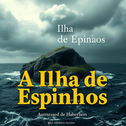 Capa de livro impactante para 'A Ilha de Espinhos'