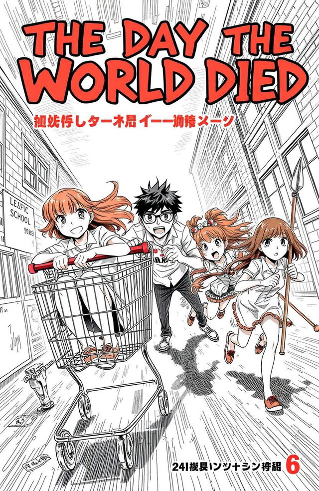 A dynamic cover illustration for the manga titled 'The Day the World Died'