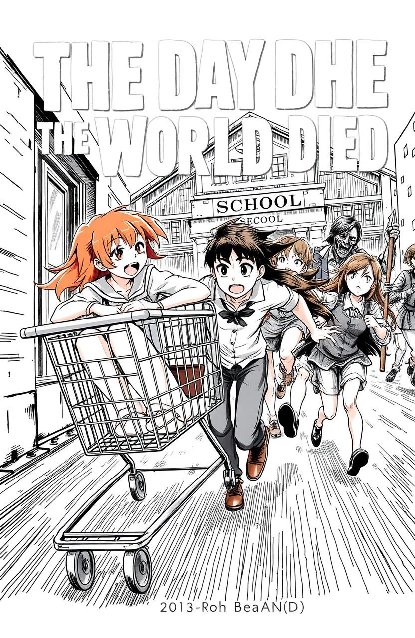 A dynamic cover illustration for the manga titled 'The Day the World Died'