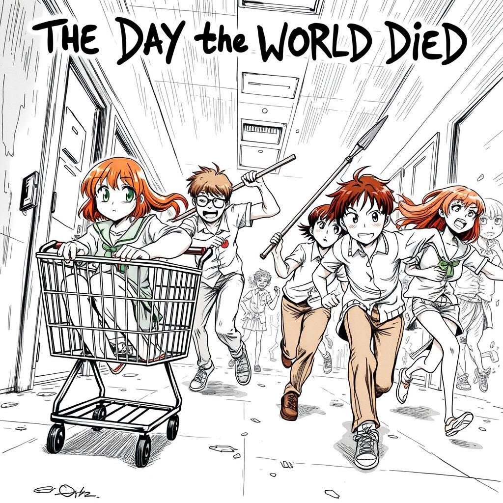 A captivating cover illustration for the manga titled 'The Day the World Died'