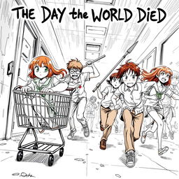 A captivating cover illustration for the manga titled 'The Day the World Died'