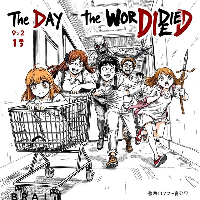 A captivating cover illustration for the manga titled 'The Day the World Died'