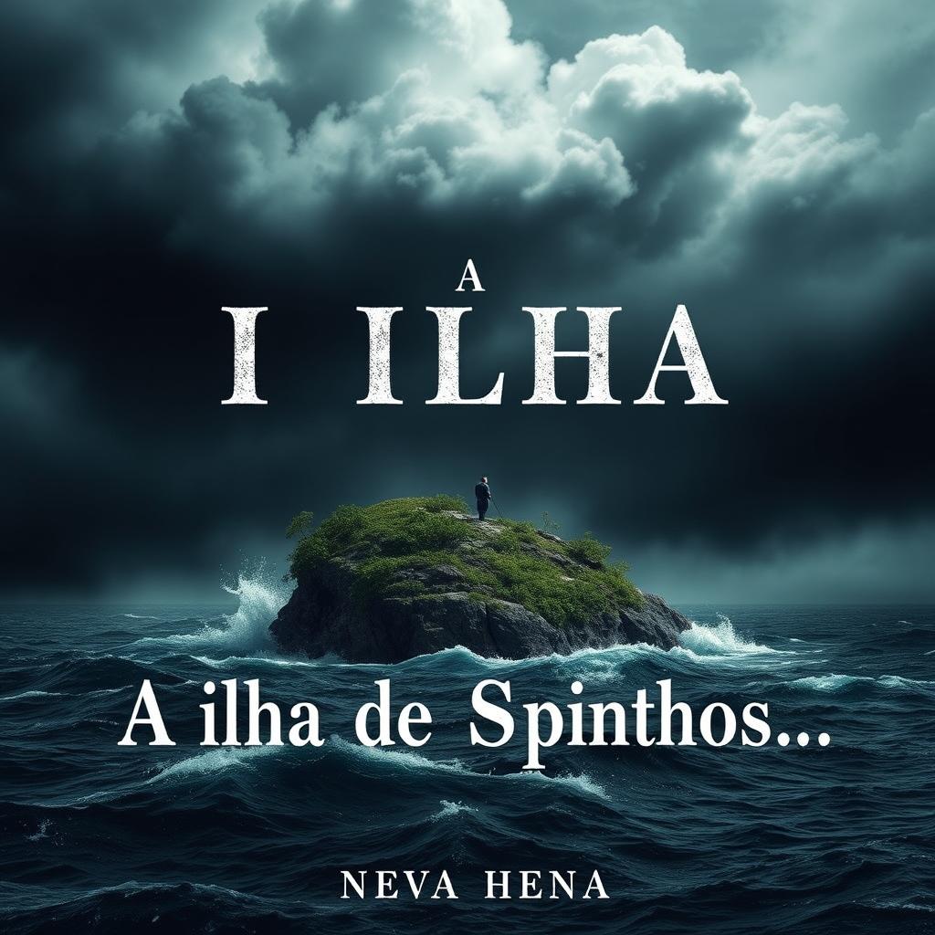 Capa de livro intrigante para 'A Ilha de Espinhos'