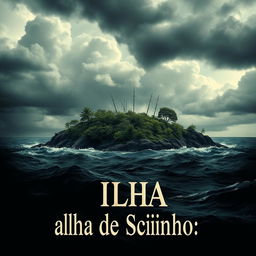 Capa de livro intrigante para 'A Ilha de Espinhos'