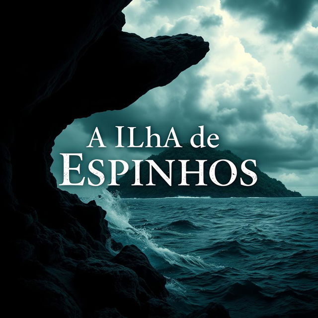 Capa de livro intrigante para 'A Ilha de Espinhos'