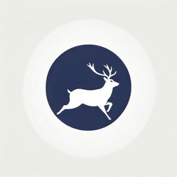 Design a dynamic logo representing a running deer. The design should combine elegance and speed, capturing the beautiful movement of the deer.