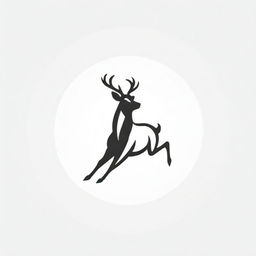 Design a dynamic logo representing a running deer. The design should combine elegance and speed, capturing the beautiful movement of the deer.