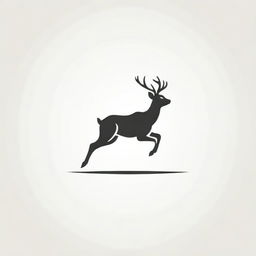 Design a dynamic logo representing a running deer. The design should combine elegance and speed, capturing the beautiful movement of the deer.