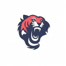 Design an aggressive and dynamic logo that portrays a running tiger at full speed. The overall impression should convey power, speed, and untamed energy.