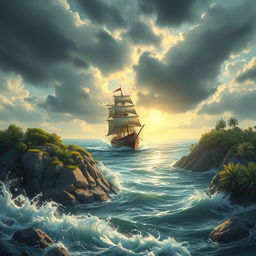Capa de livro emocionante para 'A Ilha de Espinhos - Pirata'