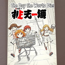 A manga cover titled 'The Day the World Died', illustrating an intense action horror scene
