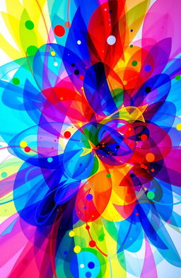 A vibrant, abstract representation of chromakopia, featuring an explosion of colors blending seamlessly into each other