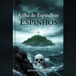 A captivating book cover for 'A Ilha de Espinhos'