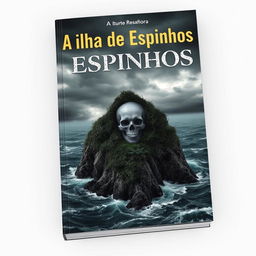 A captivating book cover for 'A Ilha de Espinhos'