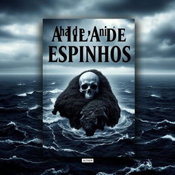 A captivating book cover for 'A Ilha de Espinhos'