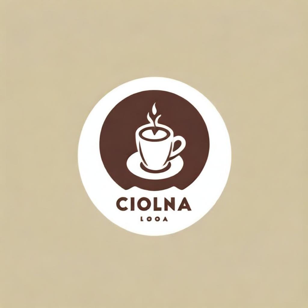 Design a modern, simple, yet sophisticated and aesthetically pleasing logo for a coffee shop brand named 'Loona'. The logo should embody the essence of a high-end, tasteful café.