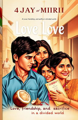 A striking book cover illustrating a poignant love story set in the 1990s