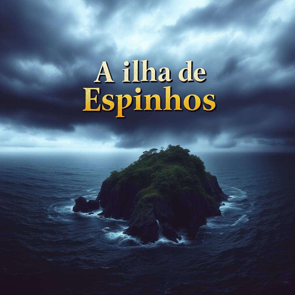 An intriguing book cover for 'A Ilha de Espinhos'