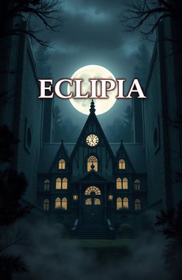 A mystical book cover titled "ECLIPSIA" prominently displayed at the top in bold, eye-catching letters