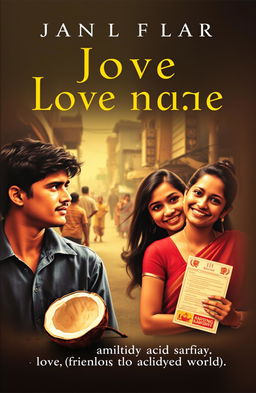 A striking book cover depicting a poignant love story set in the 1990s