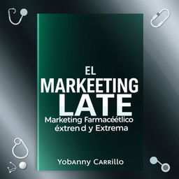 The cover design for a book titled 'EL MARKETING LATE: Marketing Farmacéutico y Extremo' by Yobanny Carrillo