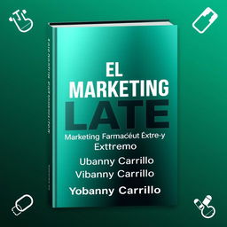 The cover design for a book titled 'EL MARKETING LATE: Marketing Farmacéutico y Extremo' by Yobanny Carrillo