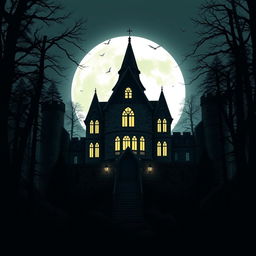 A captivating book cover featuring a mysterious school design
